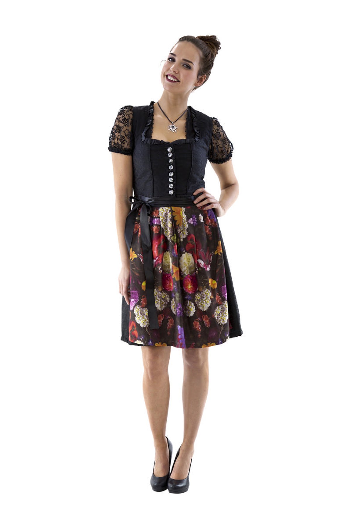 Kj p Dirndl Svart Blomster Online N Kun 1349 Temashop no kj-p-dirndl-svart-blomster-online-n-kun-1349-temashop-no