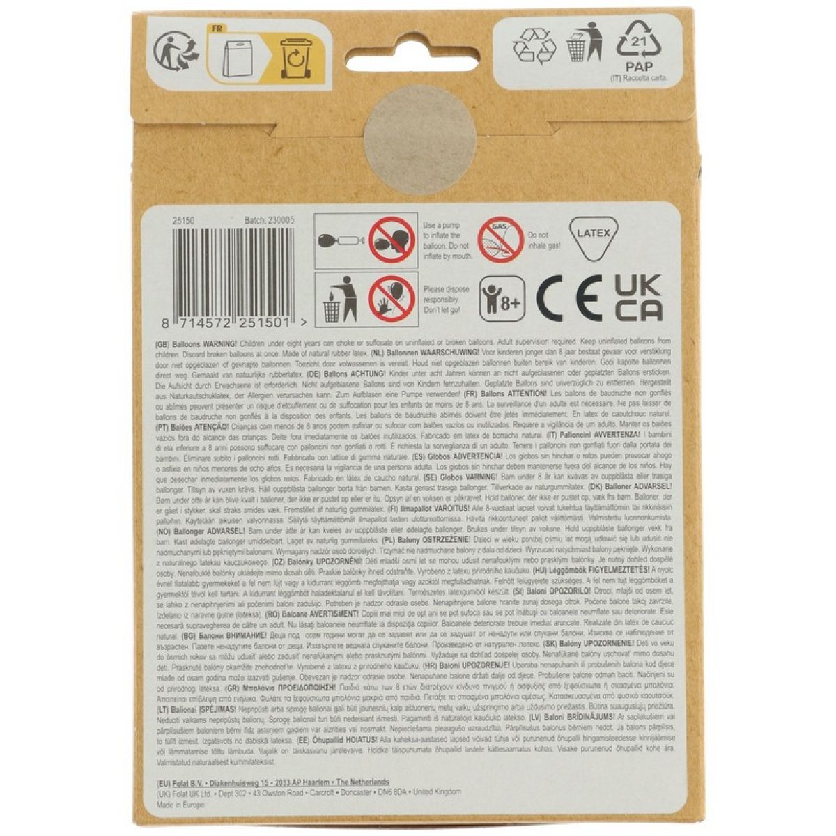 Latexballonger Metallic Grön 50-Pack