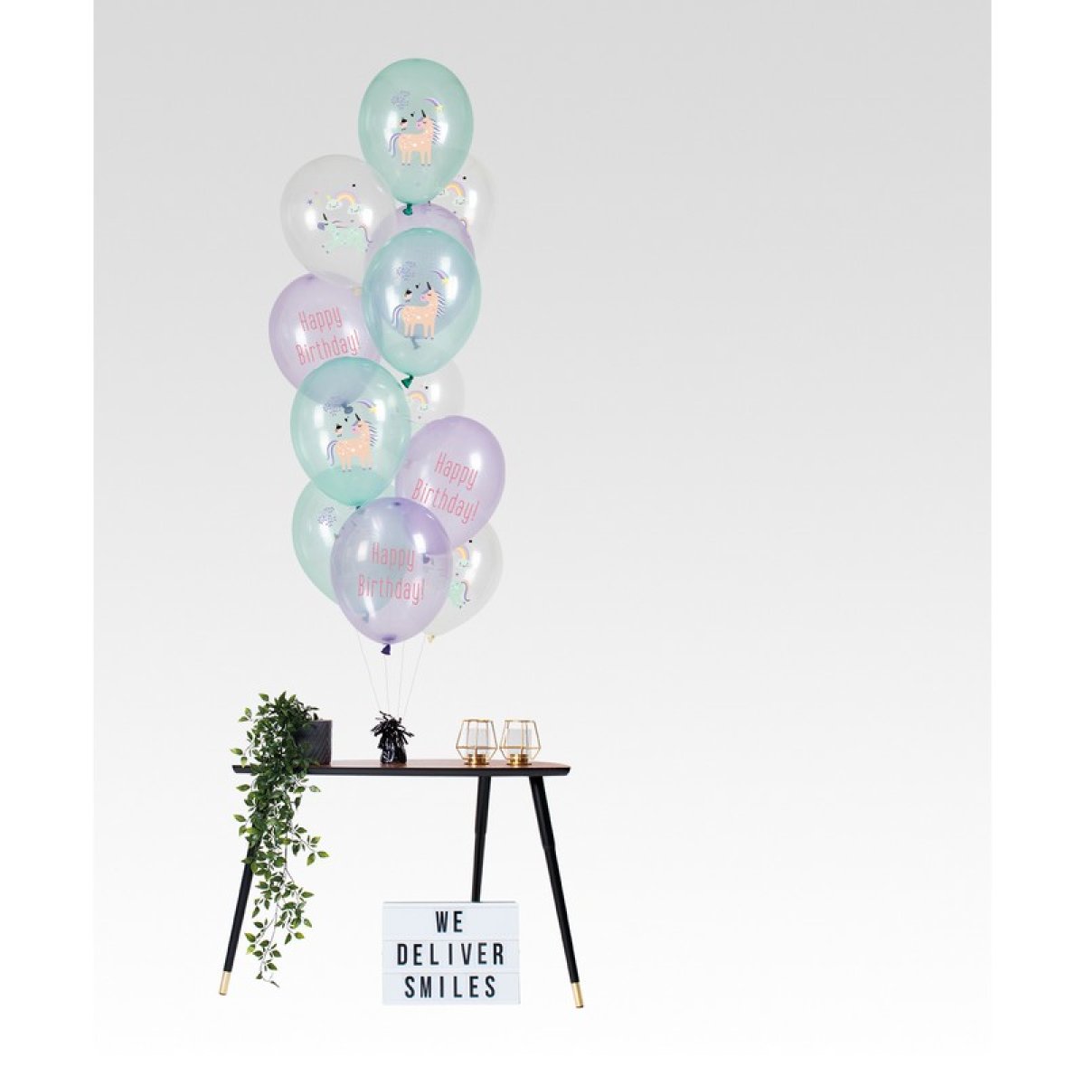 Latexballonger Happy Birthday Konfetti Rosa main image 0