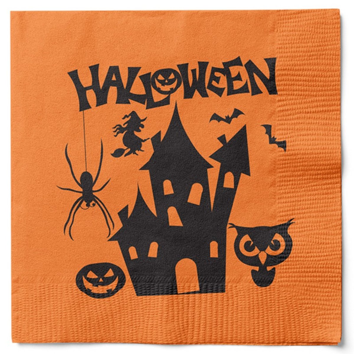 48 Stück Halloween Servietten Neon - 33x33cm Tischdeko Für Gruselpartys