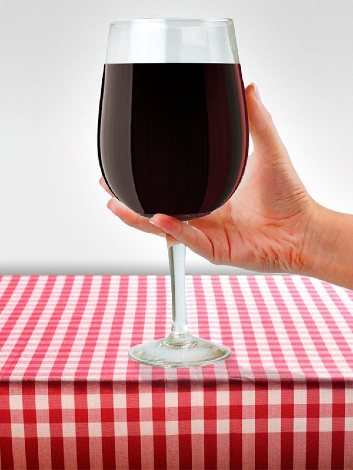Kjempestort vinglass