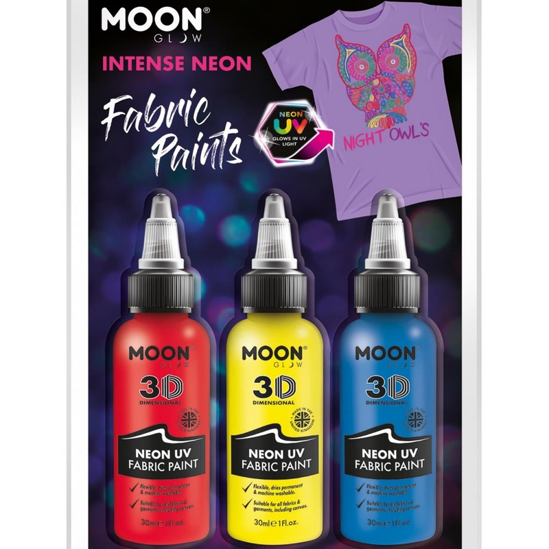 Moon Glow Neon UV Intense Fabric Paint M38590 Costume Make Up